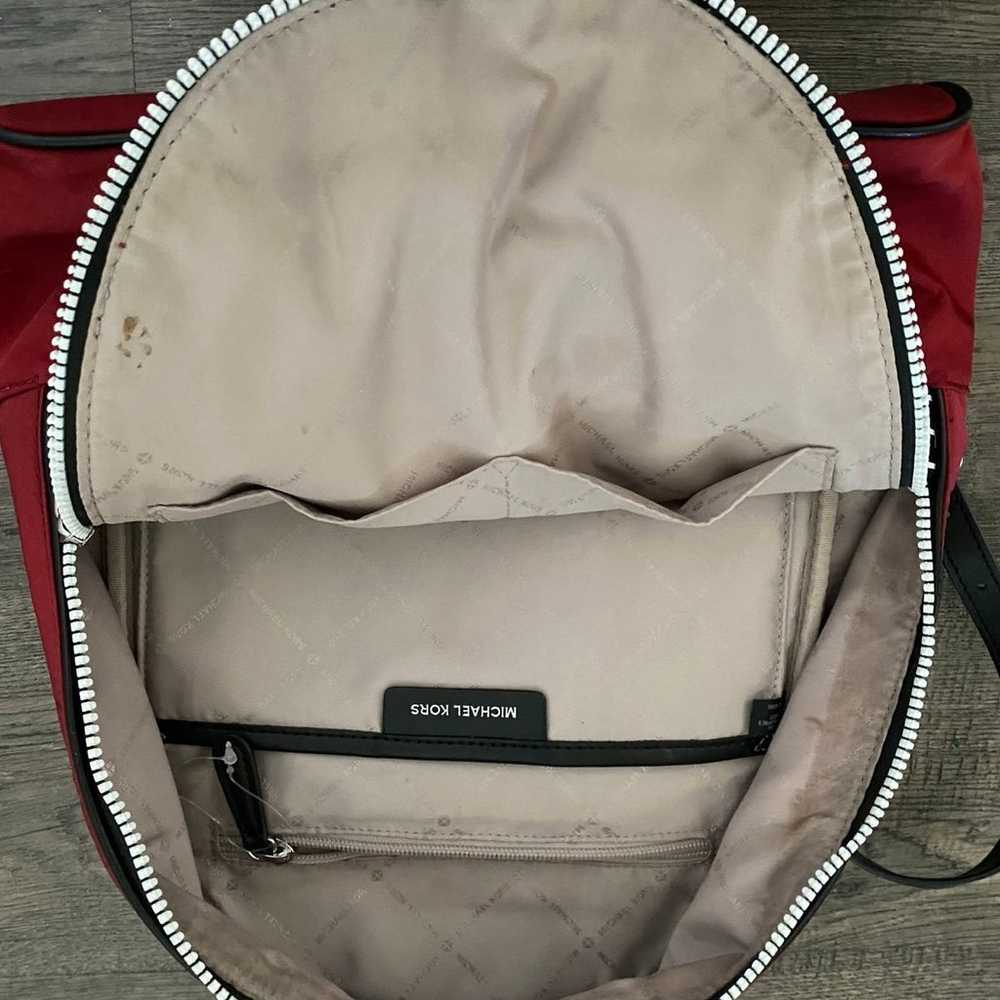 Michael Kors Red Canvas Backpack - image 5