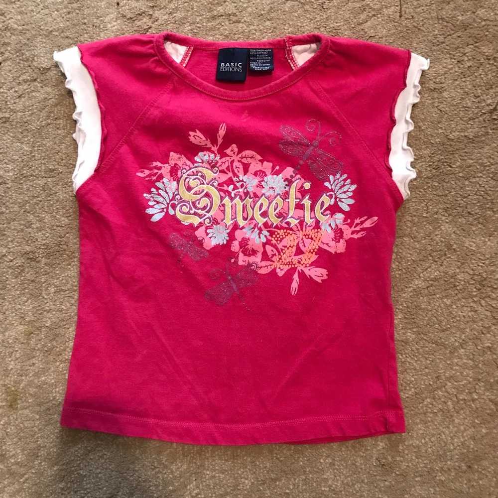 “sweetie” glittery pink baby tee - image 1