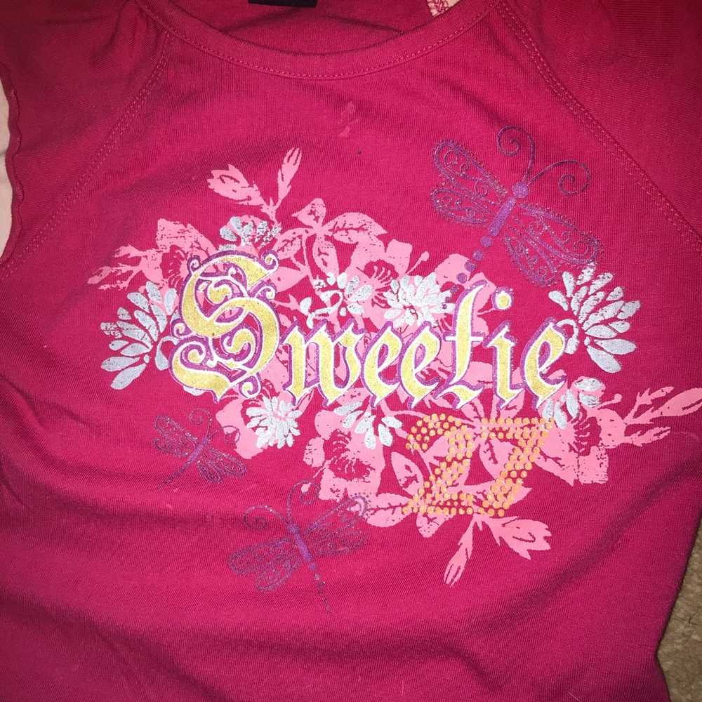 “sweetie” glittery pink baby tee - image 2