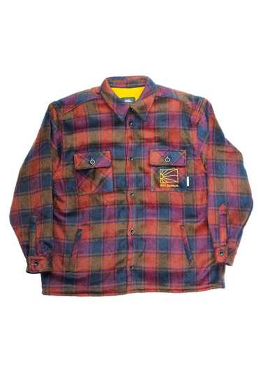 PACCBET Sherpa Lined Plaid Overshirt