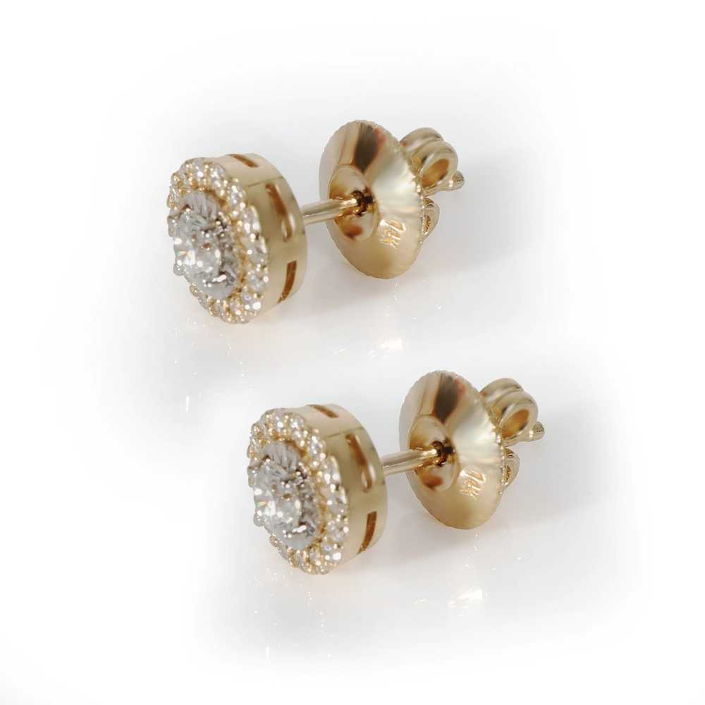 Other Diamond Halo Stud Earrings in 14k White Gol… - image 2
