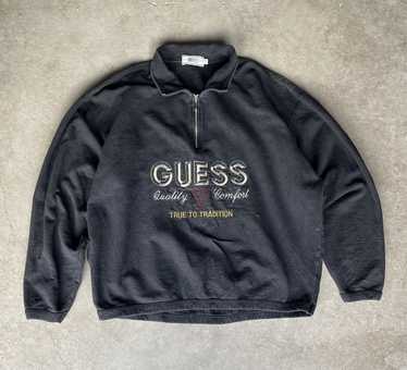 Guess × Vintage Vintage Guess 1/4 Zip Logo Sweater - image 1