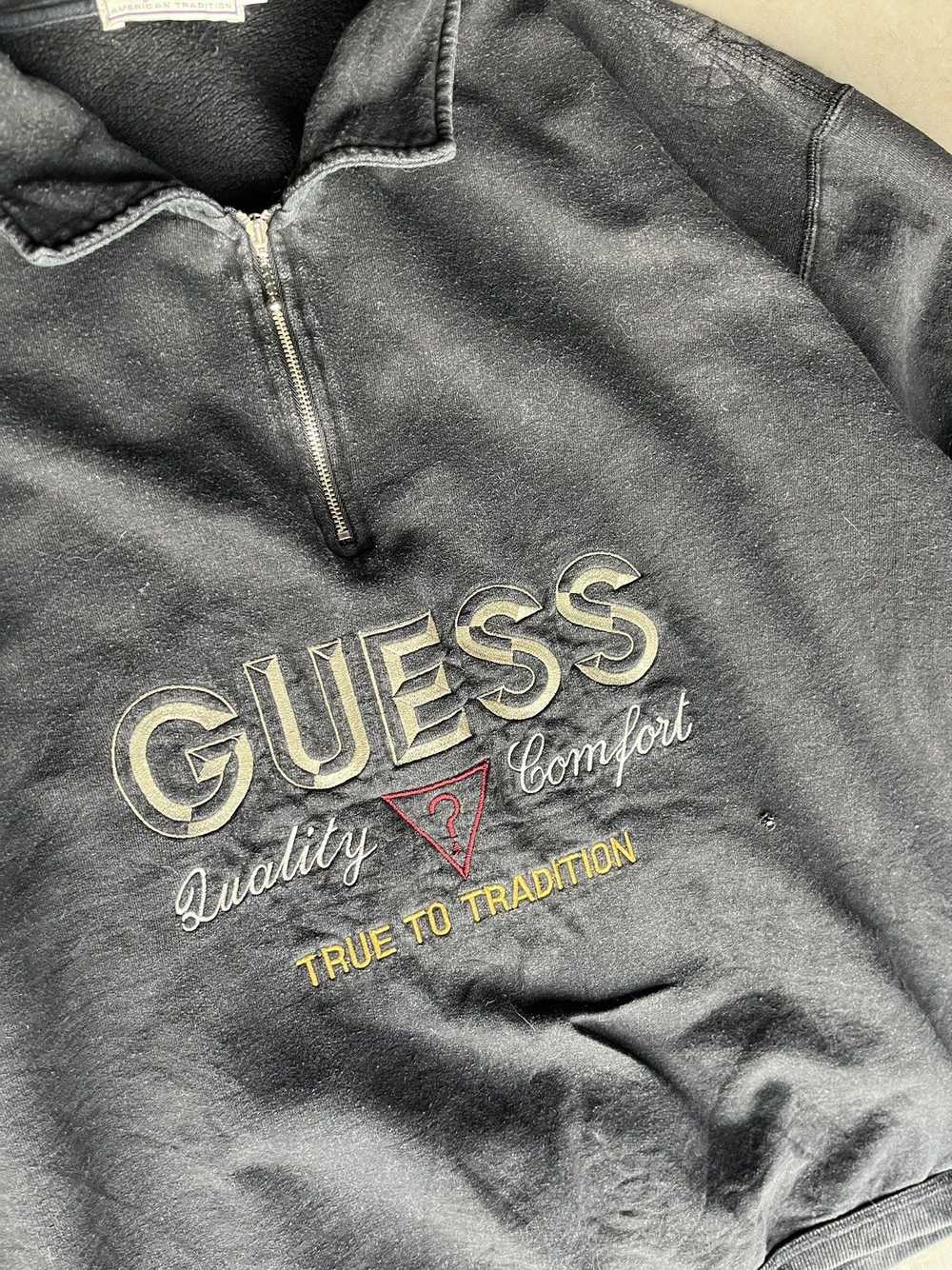 Guess × Vintage Vintage Guess 1/4 Zip Logo Sweater - image 4