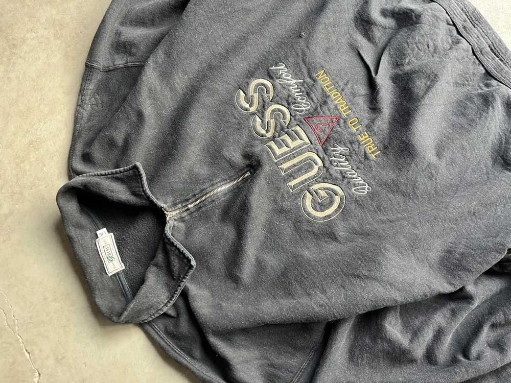 Guess × Vintage Vintage Guess 1/4 Zip Logo Sweater - image 5