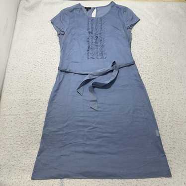 Other Talbots 4 Light Blue Ruffle Cotton Dress Wi… - image 1