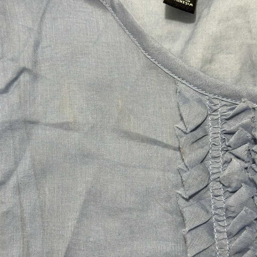 Other Talbots 4 Light Blue Ruffle Cotton Dress Wi… - image 8