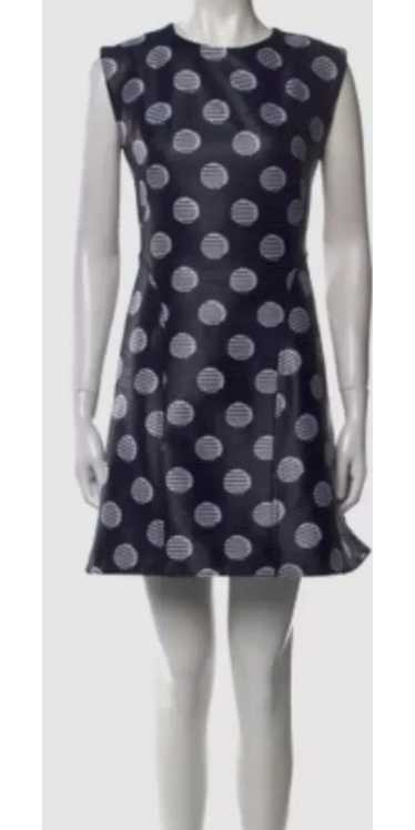 Kenzo Navy Polka Dot Sleeveless Back Zip Fit and … - image 1