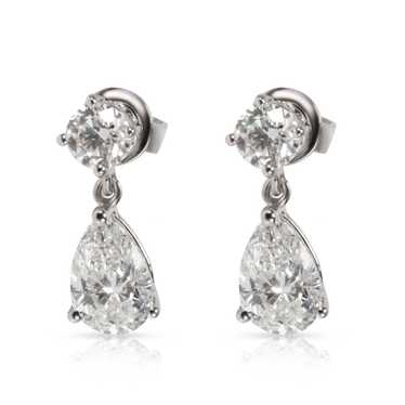 Other Teardrop Pear Shape Diamond Drop Earrings in