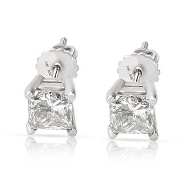 Other Princess Cut Diamond Stud Earring in 14K Wh… - image 1