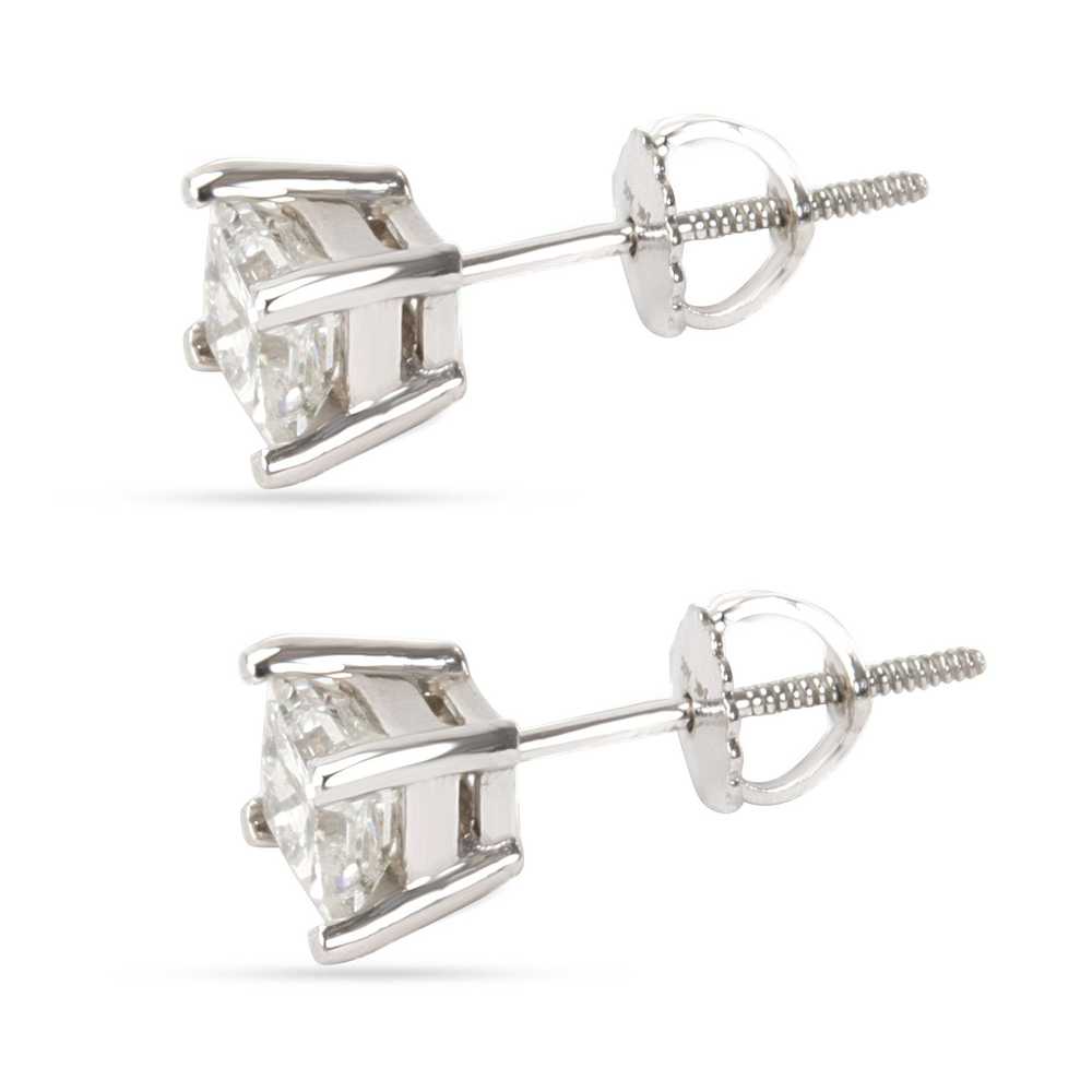 Other Princess Cut Diamond Stud Earring in 14K Wh… - image 2