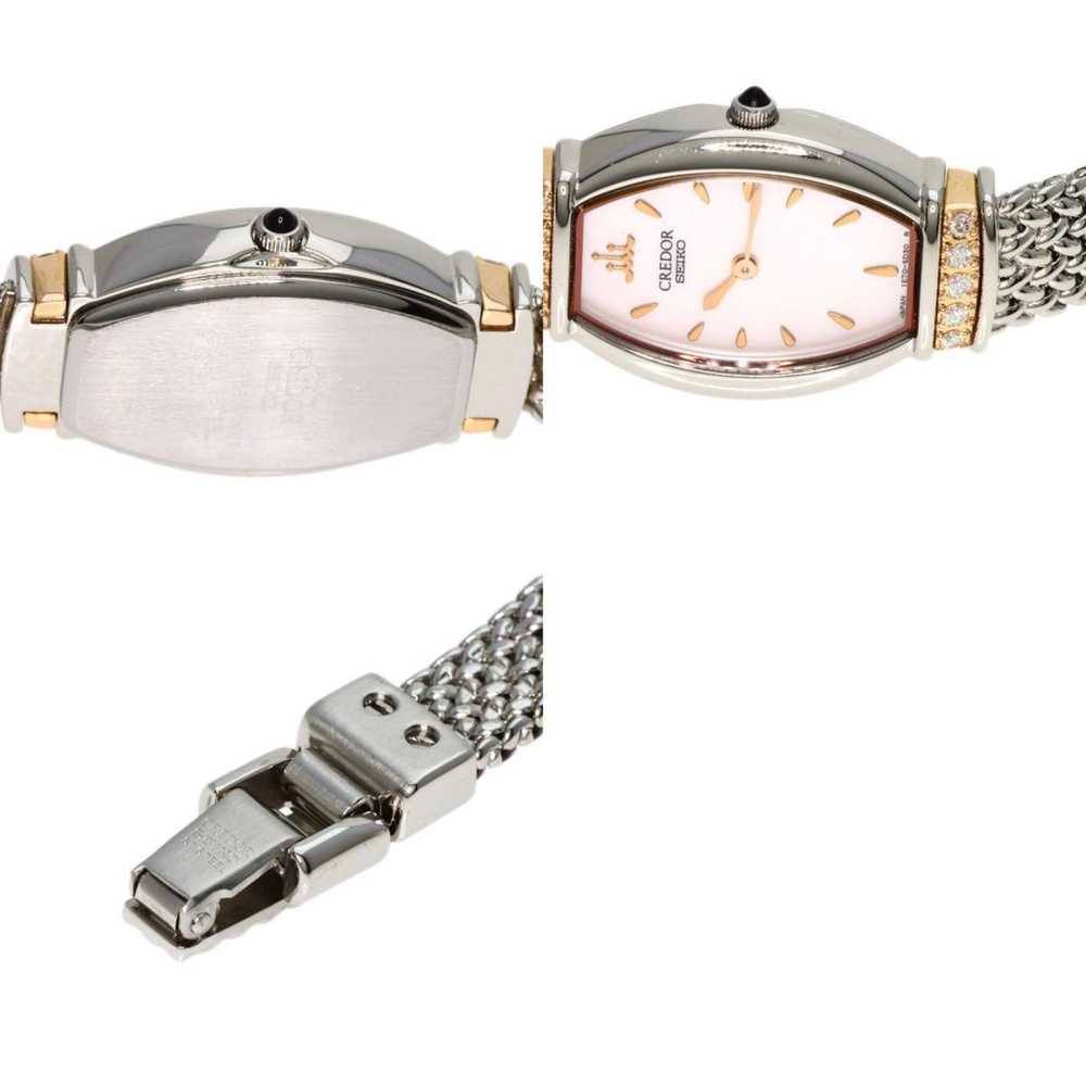 Seiko Seiko 1E70-3B90 Credor Diamond Watch Stainl… - image 10