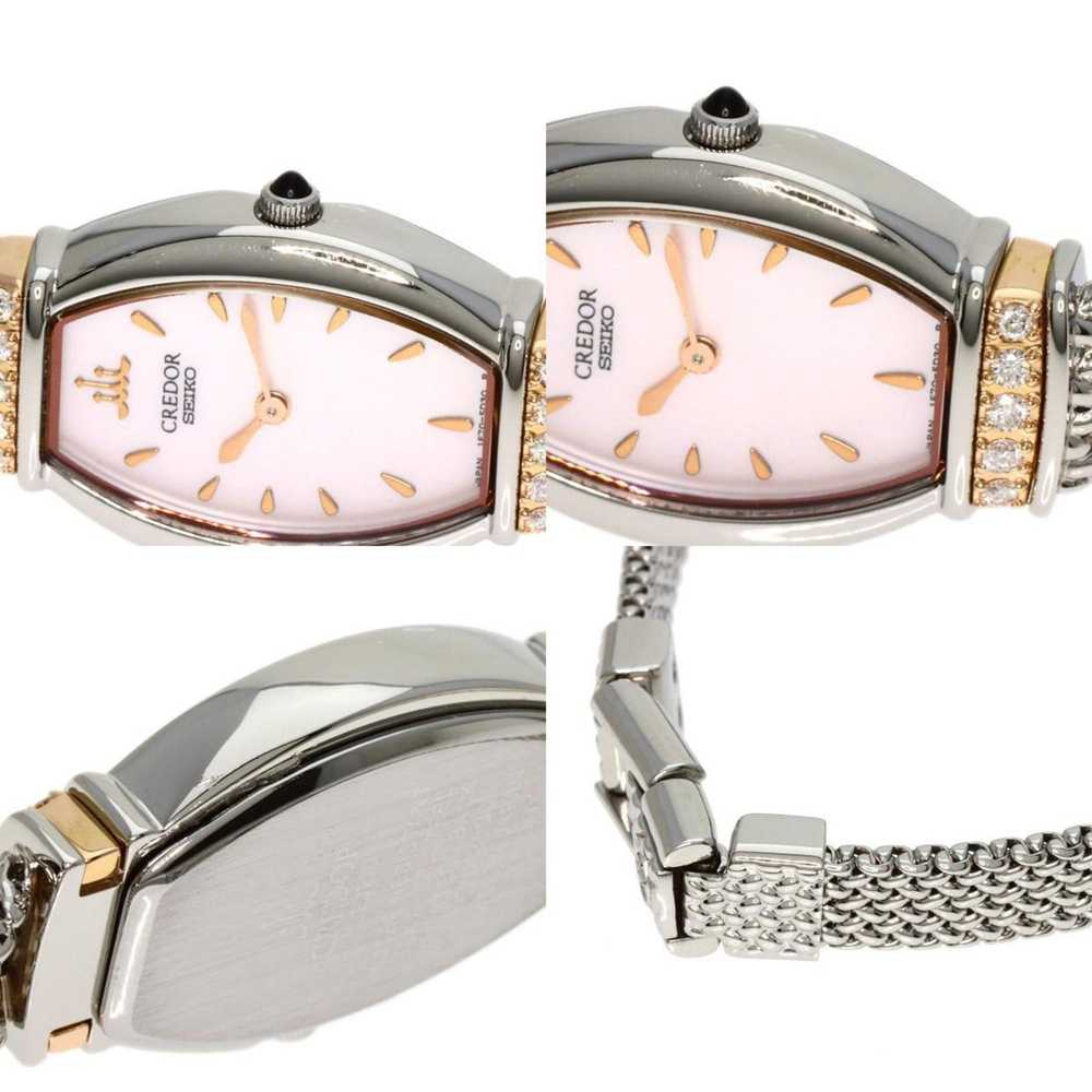Seiko Seiko 1E70-3B90 Credor Diamond Watch Stainl… - image 9
