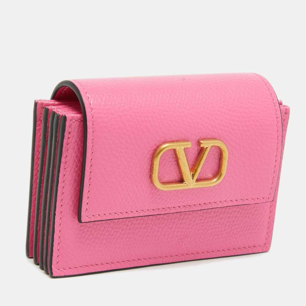 Valentino VALENTINO Pink Leather VLogo Accordion … - image 3