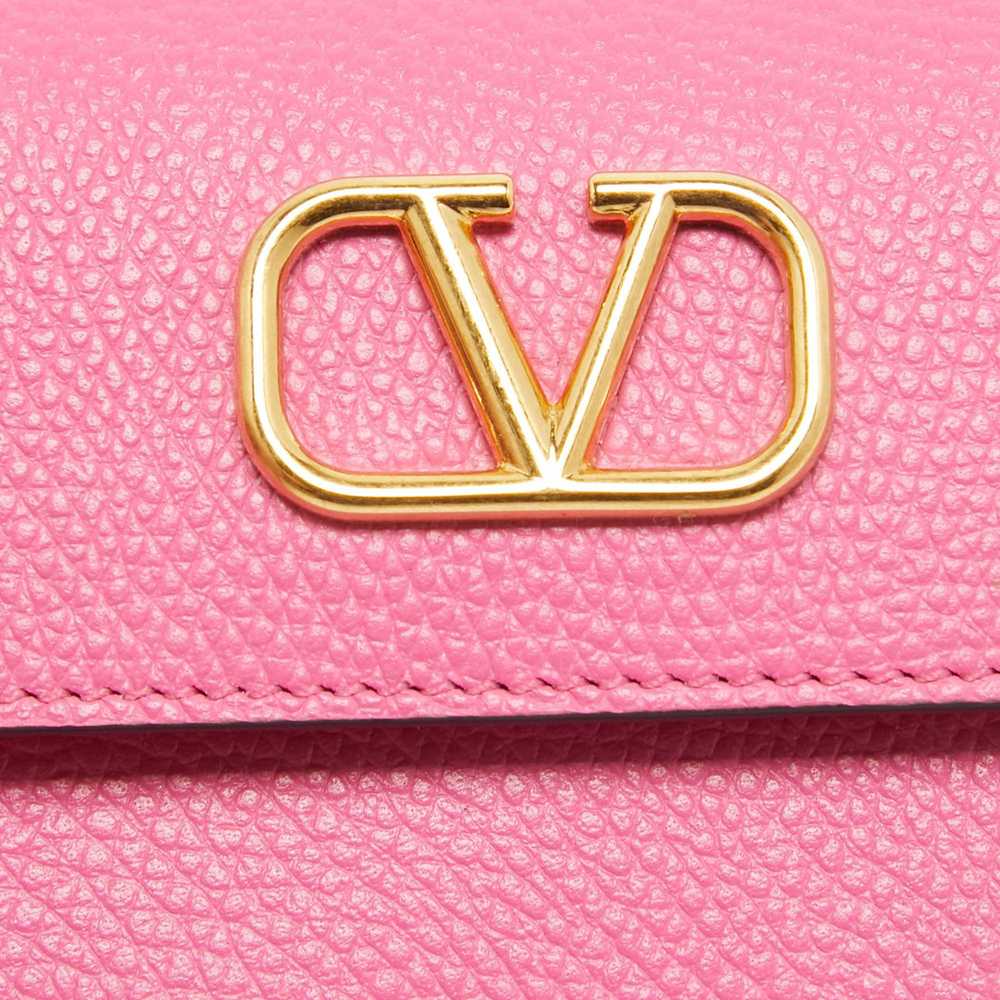 Valentino VALENTINO Pink Leather VLogo Accordion … - image 5