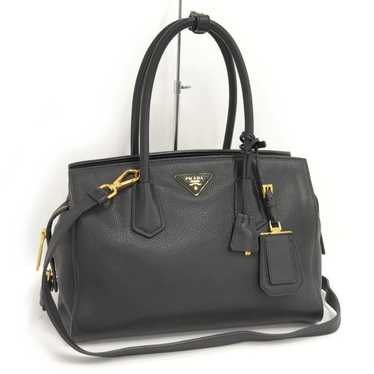 Prada Prada 2way Shoulder Bag Logo Leather Black - image 1
