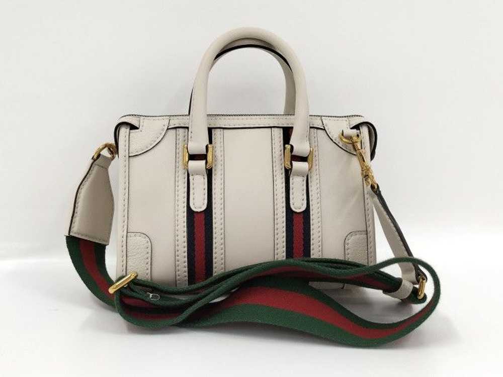 Gucci Gucci 2way Tote Bag Sherry Line Double G Le… - image 2