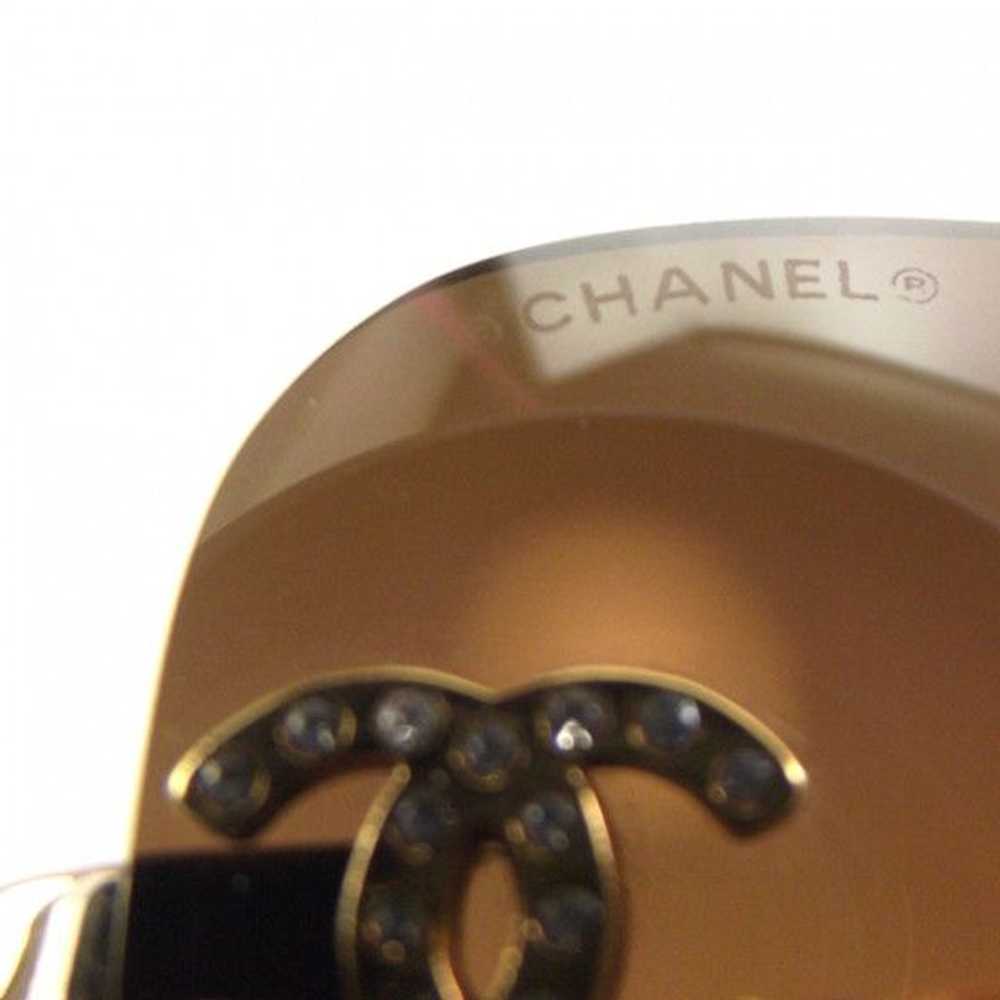 Chanel Chanel CC Logo Gold Brown Tinted Sunglasse… - image 3