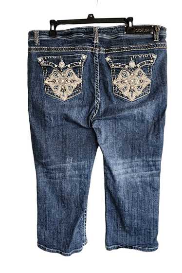 La LA Idol USA Rhinestones Denim Capri