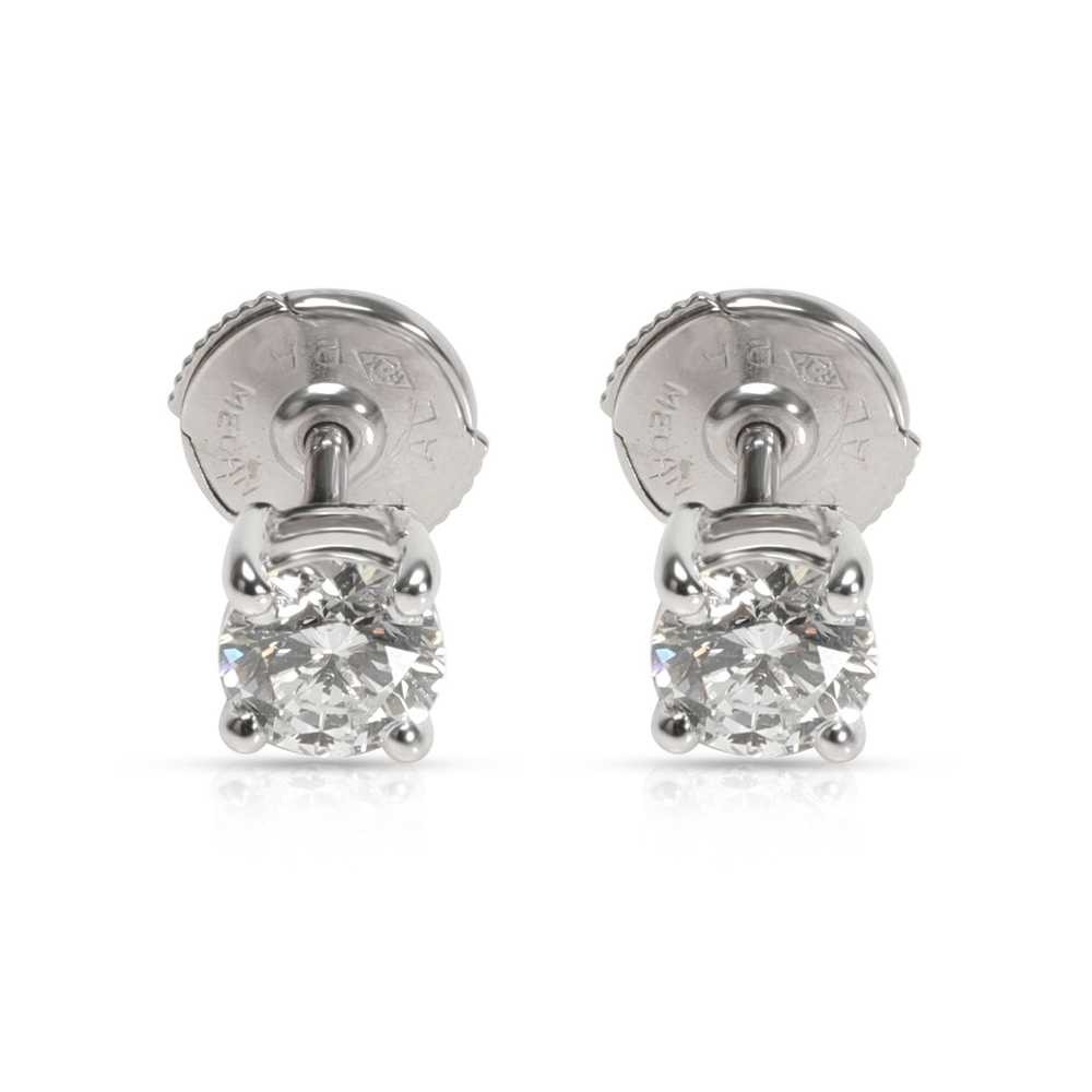 Other Four Prong Diamond Stud Earring in Platinum… - image 1