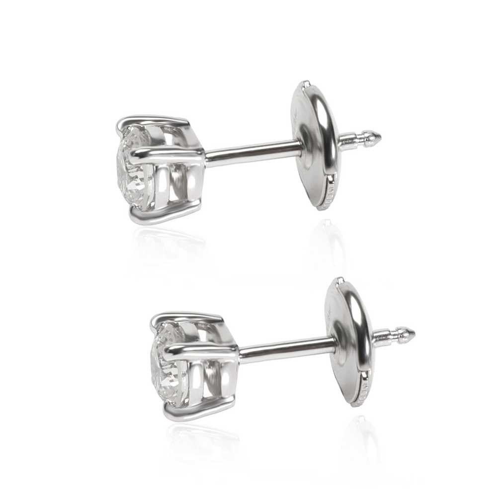 Other Four Prong Diamond Stud Earring in Platinum… - image 2