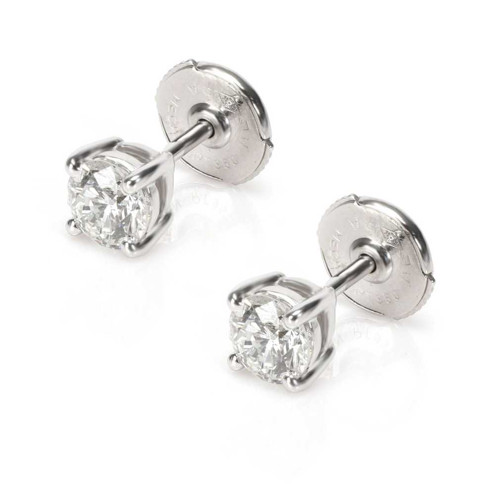 Other Four Prong Diamond Stud Earring in Platinum… - image 3