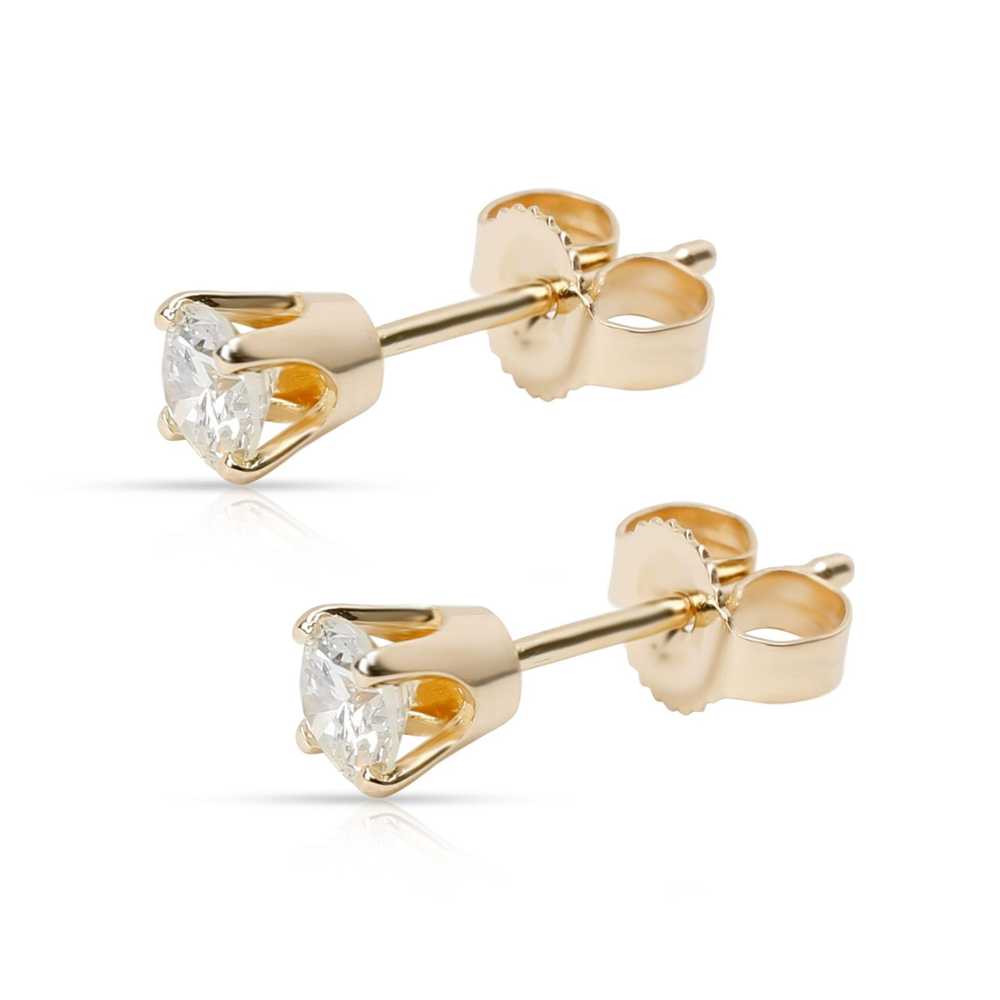 Other Diamond Stud Earrings in 14K Yellow Gold G … - image 2