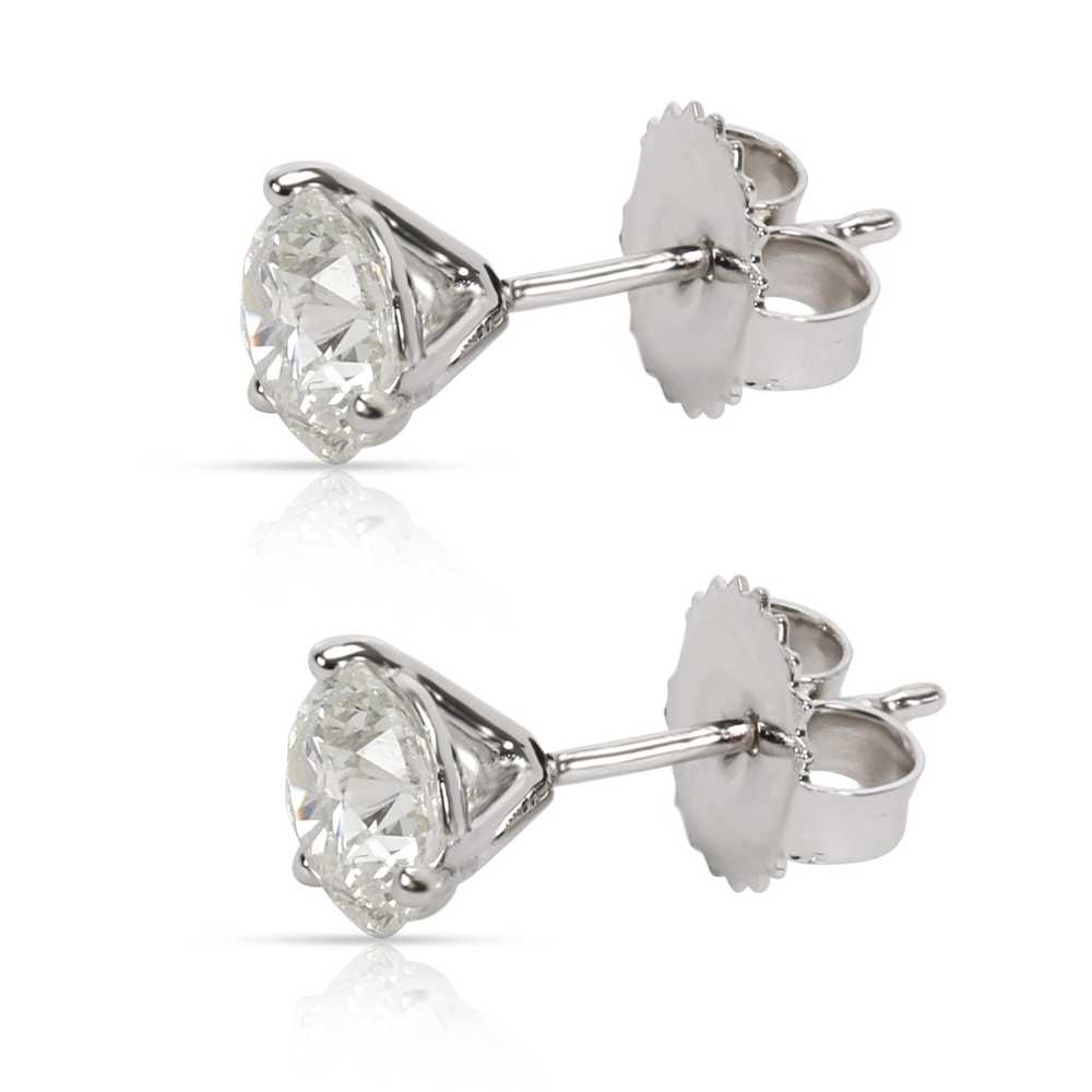 Other Diamond Stud Earring in 14K White Gold GIA … - image 2