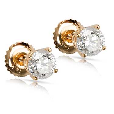 Other Diamond Stud Earring in 14K Yellow Gold 1CTW