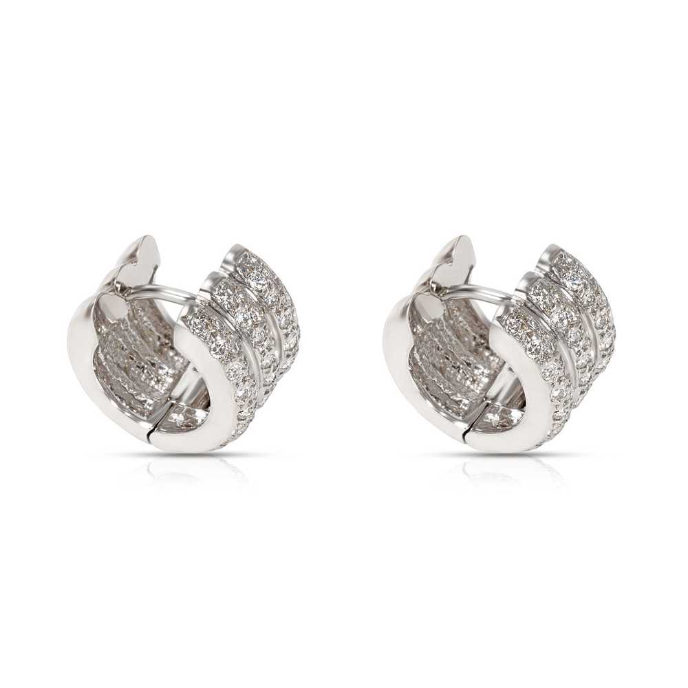 Other Diamond Huggie Earrings in 18K White Gold (… - image 2