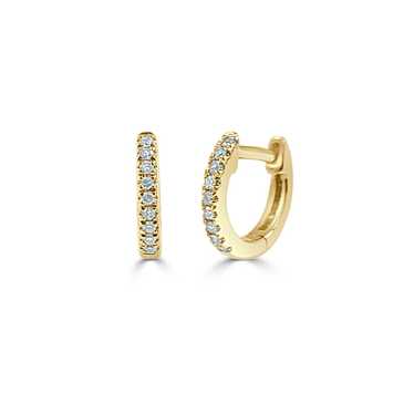 Other Diamond Huggie Earrings in 14KT Yellow Gold 