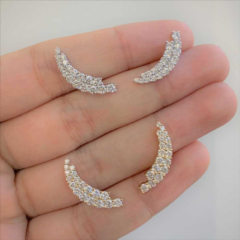 Other Diamond Earring Climbers in 14KT Gold - image 2