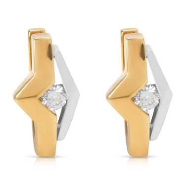 Other Diamond Earrings in 18K Two Tone Gold (0.30… - image 1