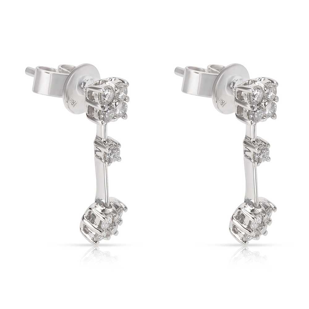 Other Diamond Drop Cluster Earrings in 18KT Gold … - image 2