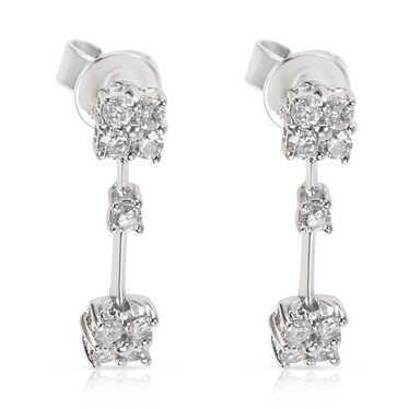 Other Diamond Drop Cluster Earrings in 18KT Gold … - image 1