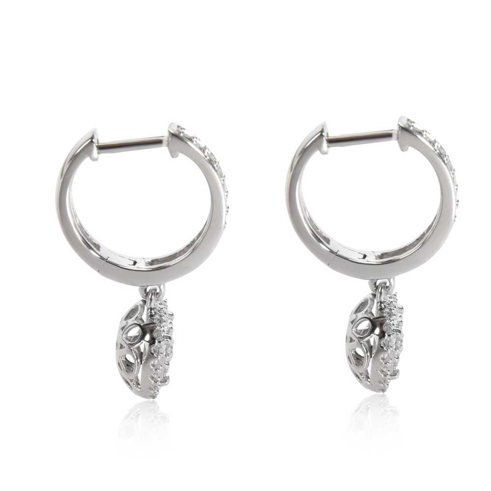 Other Diamond Cluster Drop Earring in 14K White G… - image 4