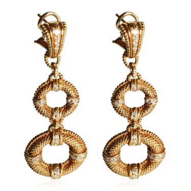 Other Circle Drop Diamond Earrings in 18k Yellow … - image 1