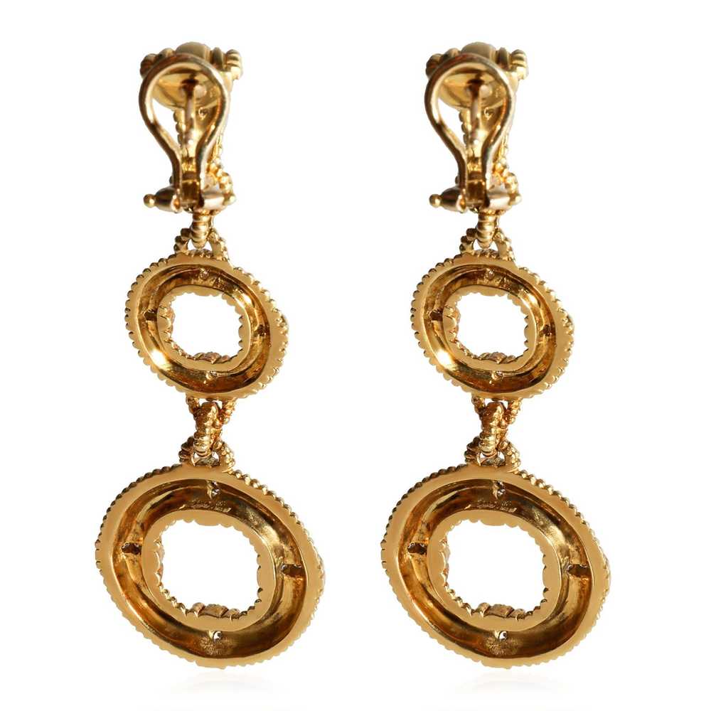Other Circle Drop Diamond Earrings in 18k Yellow … - image 2