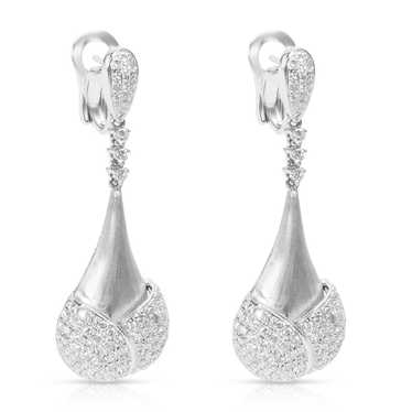 Other Pave Diamond Drop Earrings in 14k White Gold