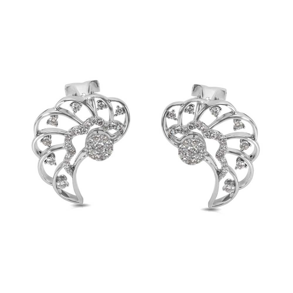Other Diamond Wings Earrings in 18K White Gold (0… - image 1