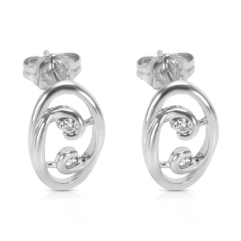 Other Diamond Fashion Earrings in 14K White Gold … - image 1