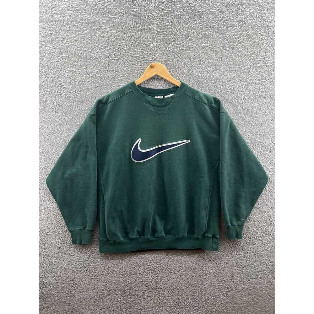 Nike Nike White Tag Green Crewneck Sweatshirt Blu… - image 1