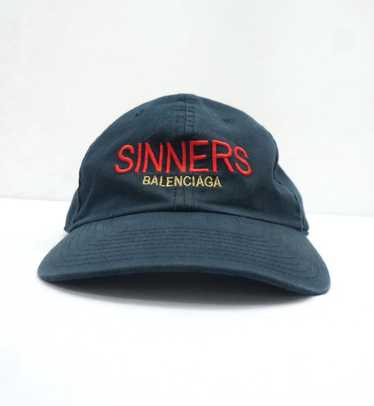 Balenciaga RARE Balenciaga Sinners Logo Black Hat 