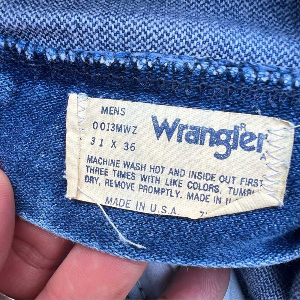 Wrangler Vintage 80s Wrangler 13MWZ cowboy cut je… - image 5