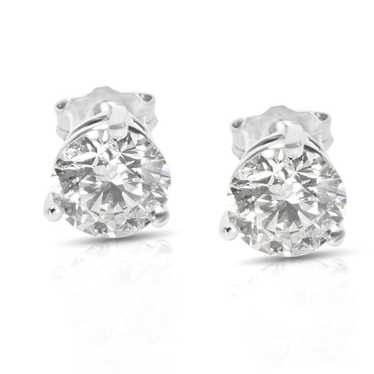 Other 3 Prong Basket Setting Diamond Stud Earrings