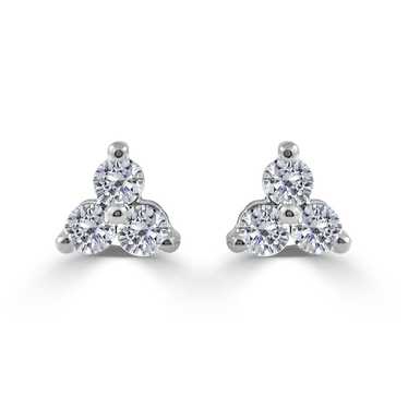 Other 14k White Gold & Diamond Stud Earrings