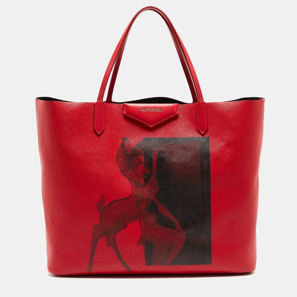 Givenchy GIVENCHY Red Leather Large Bambi Antigon… - image 1