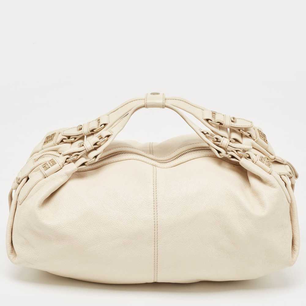 Givenchy GIVENCHY Light Beige Leather Double Hand… - image 4