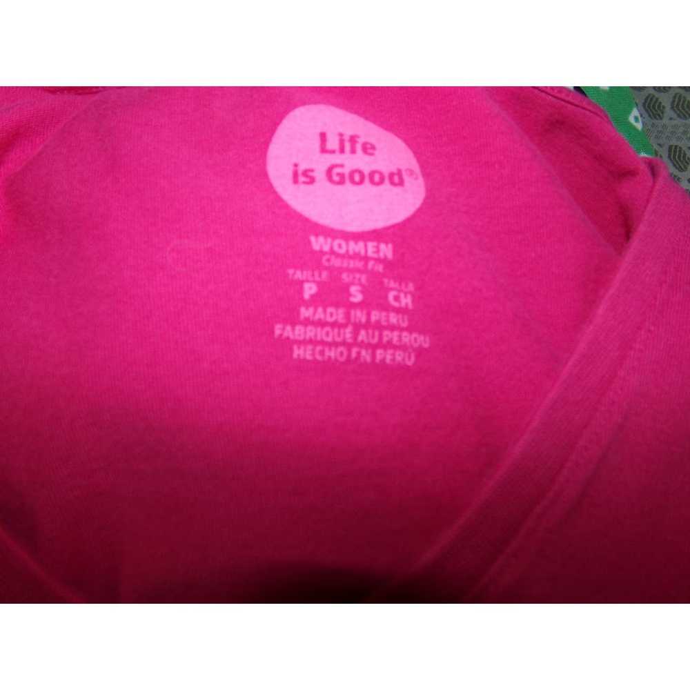 Life Is Good Life is Good v neck ls pink t shirt … - image 4
