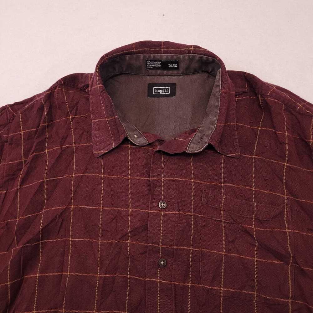 Haggar Haggar Windowpane Flannel Long Sleeve Shir… - image 1