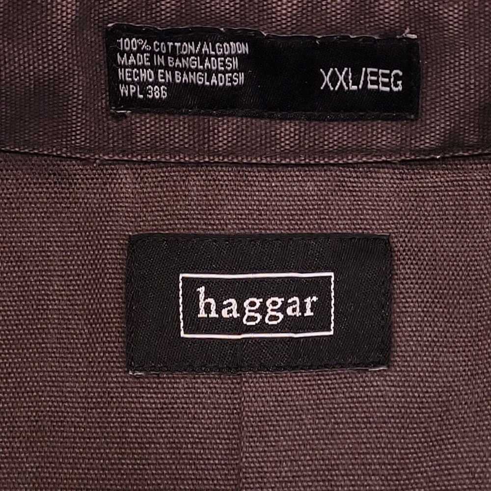Haggar Haggar Windowpane Flannel Long Sleeve Shir… - image 3